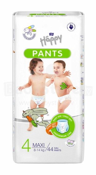 Happy Pants Maxi Art.BB-055-LU44-002 Baby mähkmed-aluspüksid 4 suurusega 8-14 kg, 44 tk.