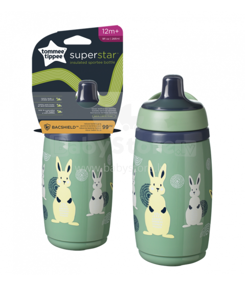 TOMMEE TIPPEE Isoleeritud SPORTEE Art.447820 roheline pudel 12m+, 266ml