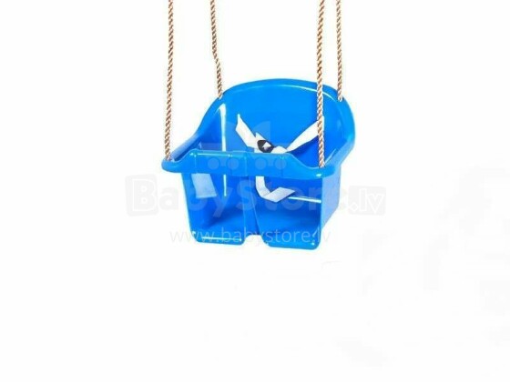 Plastmasas bērnu šūpoles ar atzveltni - zilas