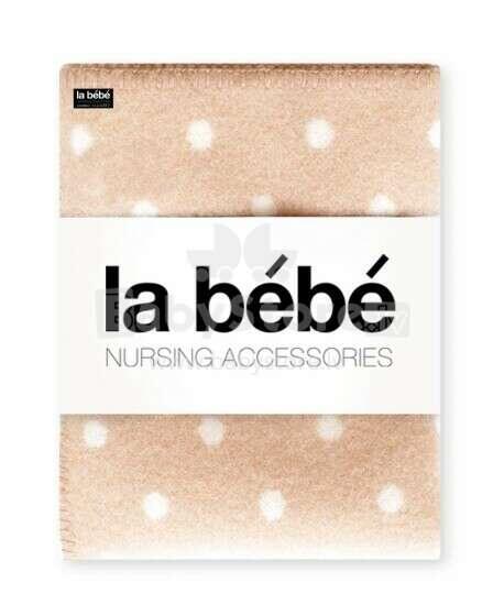 La bebe™ Lambswool  Art.113477 Beige dots Natural Lambswool Baby blanket Dots 70х90