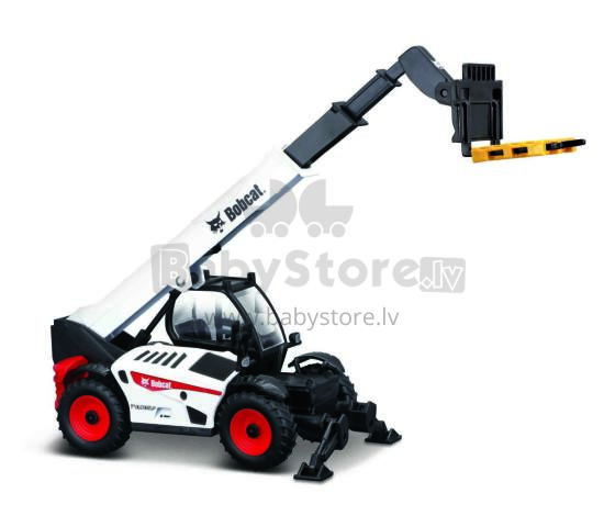 BBURAGO 1:48 teleskopiskais iekrāvējs Bobcat T40.180SLP ar palešu dakšu, 18-32087