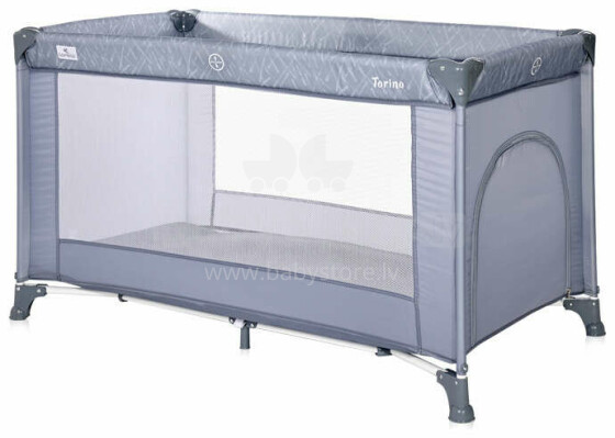 Lorelli Torino Baby Cot  Art.10080462124 Silver Blue  Манеж-кровать для путешествий (2 яруса)