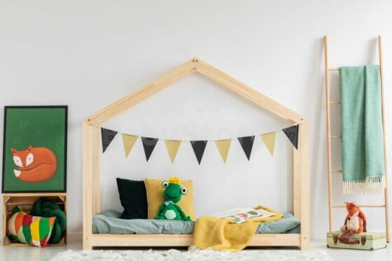 Adeko Furniture Mila RM Art. RM-80140  Детская кроватка/домик из натуральной сосны 140x80см