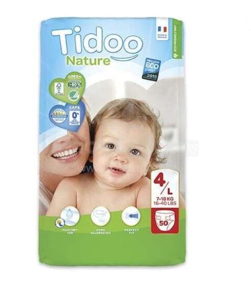 Tidoo Nature Art.142611 Ökoloogilised mähkmed L suurus 7-18kg, 50 tk.