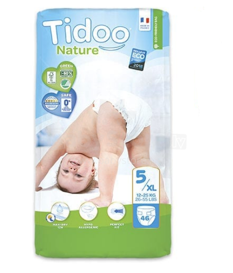 Tidoo Nature Art.142612 Ökoloogilised mähkmed XL suurus 11-25kg, 46 tk.