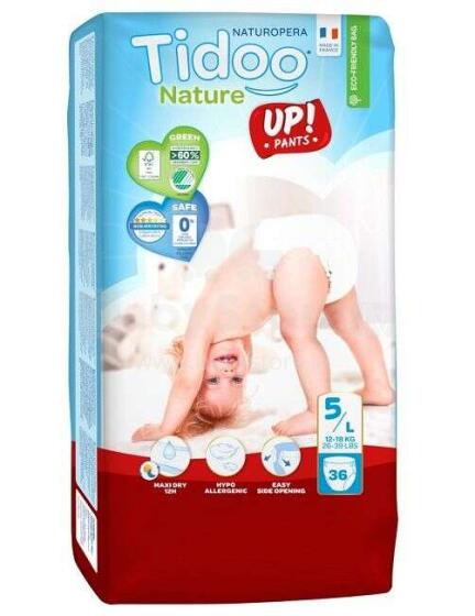 Tidoo Nature Pants Art.142615 Ökoloogilised aluspüksid L suurus 12-18 kg, 36 tk.