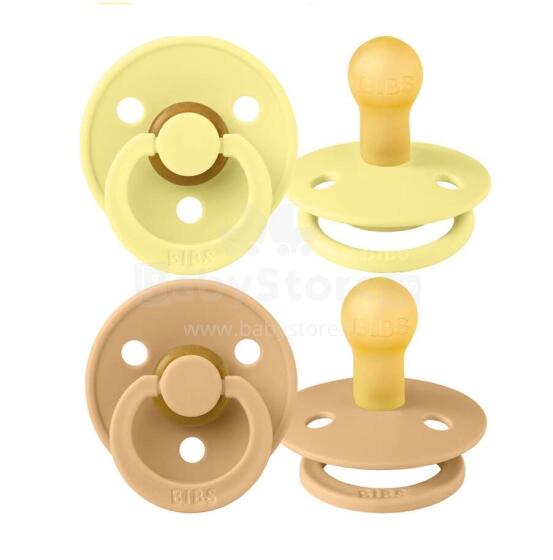 Bibs Colour Art.142920 Desert sand/Sunshine 100% looduslikust kummist lutt 6-18 kuud (2 tk.)