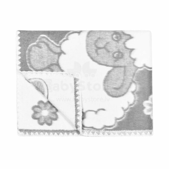 UR Kids Blanket Cotton  Art.143027 Sheep Grey Детское одеяло/плед из натурального хлопка 100х140см