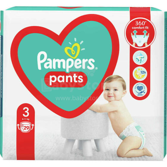 Pampers Pants JP Art.P04H688 Mähkmepüksid S3 suurus,6-11 kg,29 tk