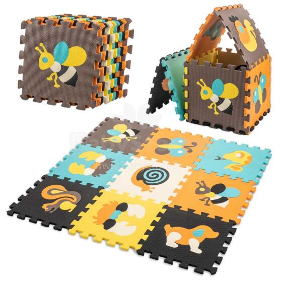 Bebe Basic Puzzle Art.KX5208 Lastele mõeldud vahtplastist puslematt 9 osaga.