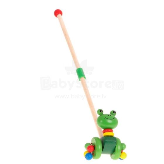 Bebe Basic Walking Toy Frog Art.KX7450 Puidust värviline mänguasi Konn