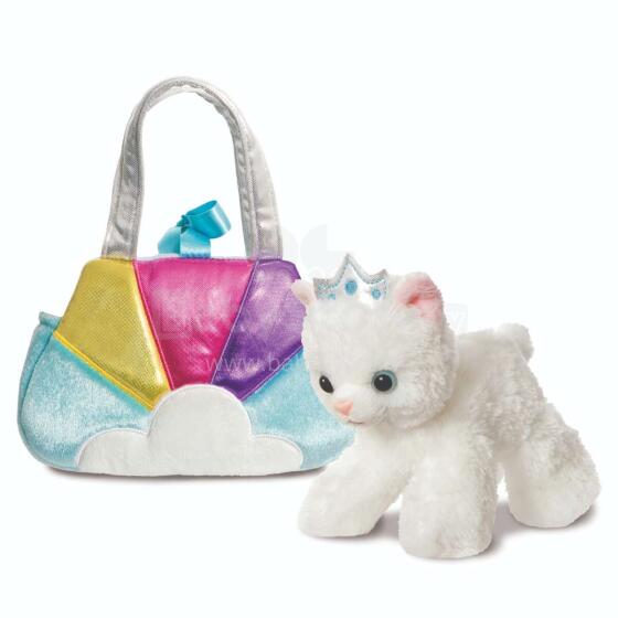 AURORA Fancy Pals pehme mänguasi kass sinises kandekotis, 20 cm
