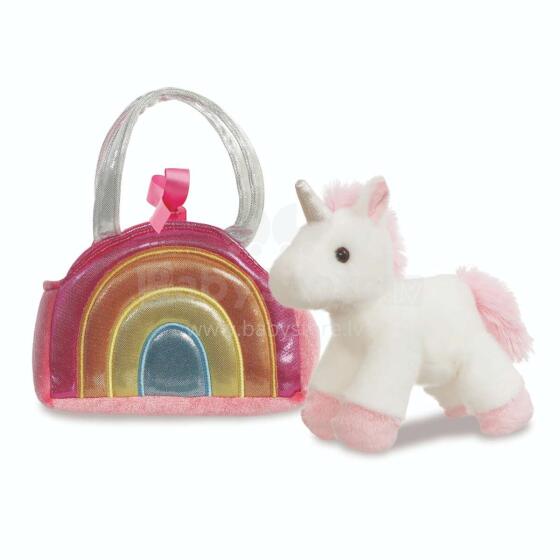 AURORA Fancy Pals pehme mänguasi Vikerkaare Ükssarvik kandekotis, 17 cm