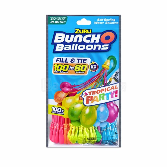 ZURU BUNCH O BALLOONS Veepommide komplekt Neon Splash 3-pakk