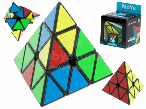 Ikonka Art.KX5682 PYRAMINX puzzle kubs spēle Black MoYu