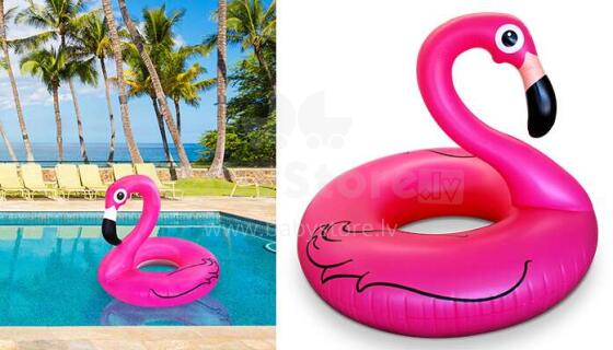 Ikonka Art.KX9790 Flamingo täispuhutav ratas 90cm