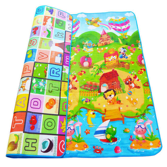 Ikonka Art.KX8041 Educational double-sided foam playground mat 180x120cm