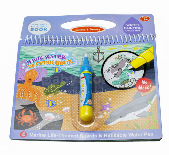 Ikonka Art.KX7799 Vesiraamat markeriga - Underwater World