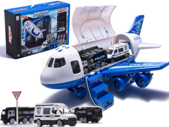 Ikonka Art.KX6684_1 Transporter + 3 politseiautot