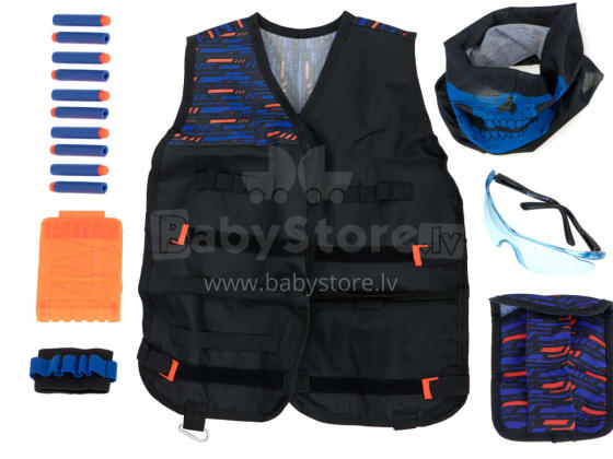Ikonka Art.KX6471 Taktikaline vest Nerf 2 kaatri tarvikud + varustus