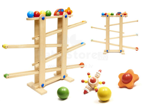 Ikonka Art.KX6496 Puidust montessori pallirada XXL