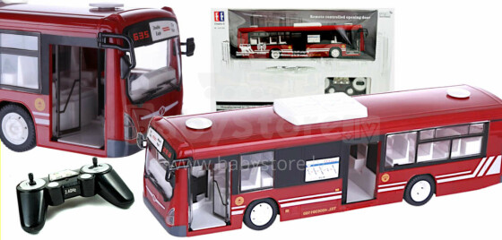 Ikonka Art.KX9563_1 Kaugjuhitav RC buss ustega punane