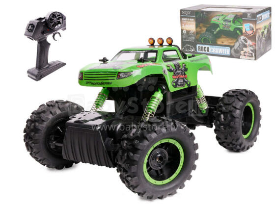 Ikonka Art.KX8396_3 NQD ROCK CRAWLER KING RC auto 1:12 USB roheline