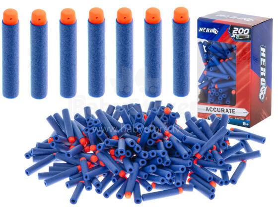 Ikonka Art.KX6151 Nooltega ühilduv NERF 7,2cm kaatri BOX 200tk.