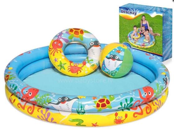 Ikonka Art.KX5894 BESTWAY 51124 Basseinipalli ring 122cm