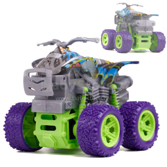 Ikonka Art.KX5661 Monster Truck maastikusõiduk neljarattaveoga roheline-lilla 1:36