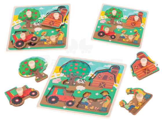 Ikonka Art.KX5368 Puidust mosaiikpuzzle talu