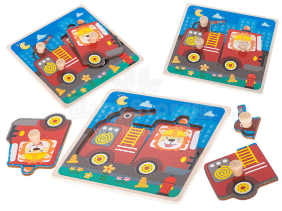 Ikonka Art.KX5368_2 Puidust puzzle tuletõrje