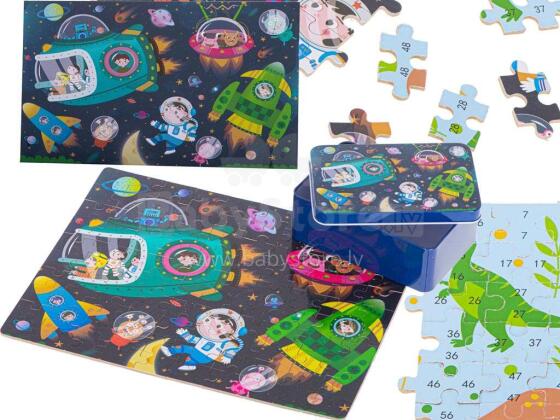 Ikonka Art.KX5364 Puidust mosaiikpuzzle tina kosmoses 100el