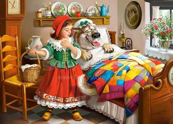 Ikonka Art.KX4804 CASTORLAND Puzzle 120el. Punamütsike