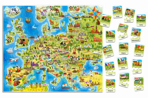Ikonka Art.KX4796 CASTORLAND Educational Puzzle Map of Europe
