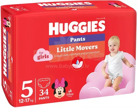 Huggies Pants D S5 Girl Art.148482 Beebimähkmed 12-17kg,34 tk