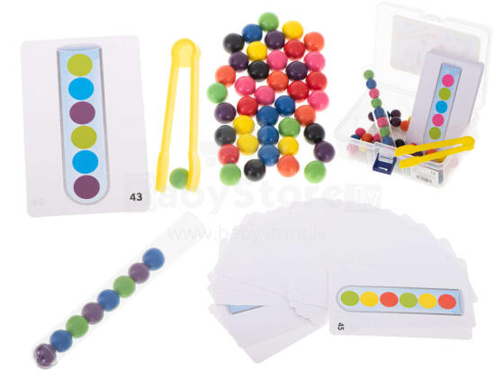 Ikonka Art.KX5297 Hariduslik pusle värvilised montessori pallid
