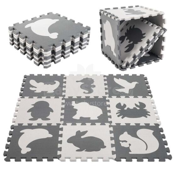 Bebe Basic Puzzle  Art.KX5207 Lastele mõeldud vahtplastist puslematt 9 osaga.