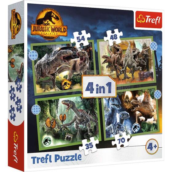TREFL JURASSIC PARK Pusle komplekt, 4 tk