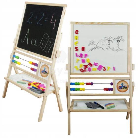 3Toysm Desk Art.149214 Puidust kahepoolne joonestuslaud 90cm