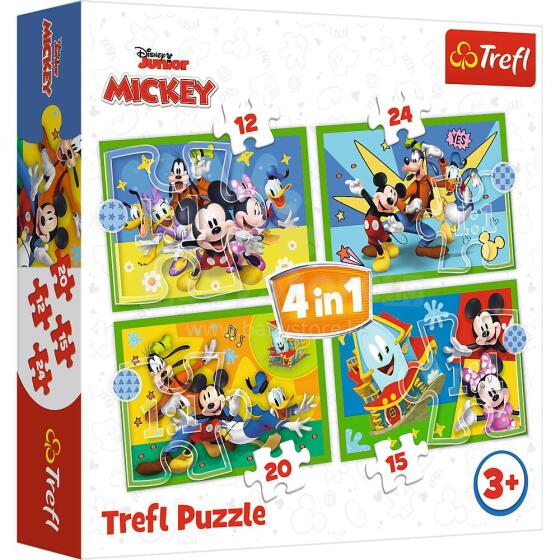 TREFL MICKEY MOUSE Pusle komplekt, 4 tk, Miki Hiir