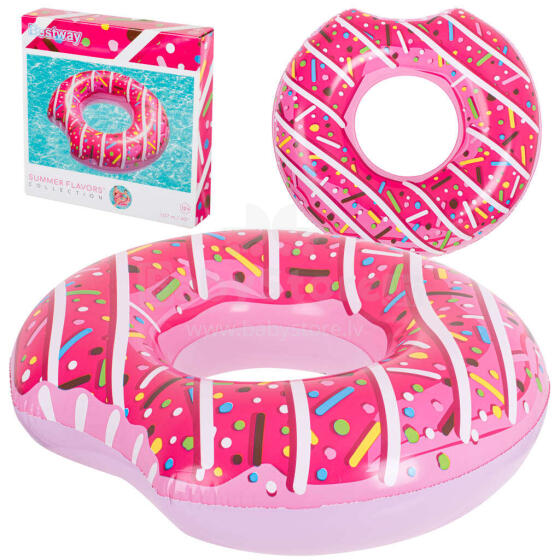 Ikonka Art.KX5003 BESTWAY 36118 Donut 107cm roosa ujumisratas