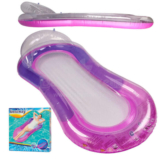 Ikonka Art.KX6075_1 BESTWAY 43103 Mesh inflatable mattress purple