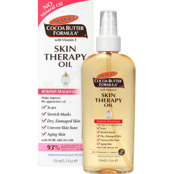 Palmer's Skin Therapy Oil Art.73037 Loodusliku roosi lõhnaga teraapiaõli kehale, 150ml