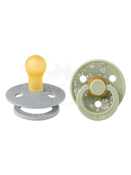 Bibs Liberty Colour Round – Capel Sage Mix Art.150191 Pacifier, 100% natural  6-18  (2pcs)