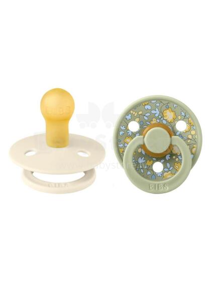 Bibs Liberty Colour Round – Eloise Sage Mix Art.150196 Soothers 0-6 m, 100% natural
