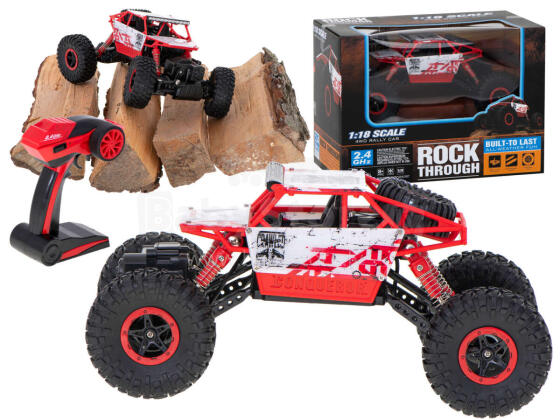 Ikonka Art.KX9643_3 RC auto Rock Crawler HB 2.4GHz 1:18 punane