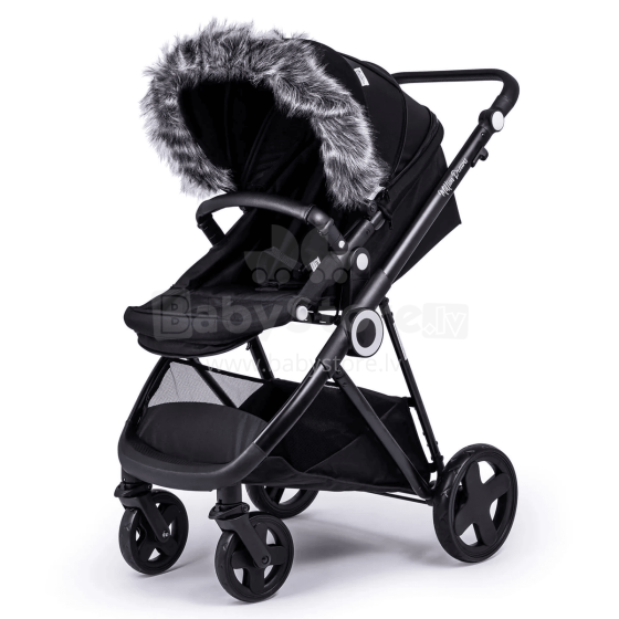 Venicci Pram hood fur Art.150684 Grey Kapuutsil karvamüts beebikärule