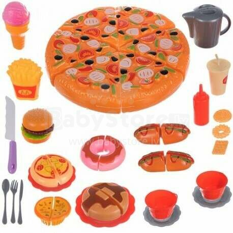 Maisto žaislai virtuves žaislai plastikine pica greitas maistas 16875