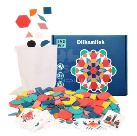 Ikonka Art.KX5367 Puidust Montessori-puzzle 180el.